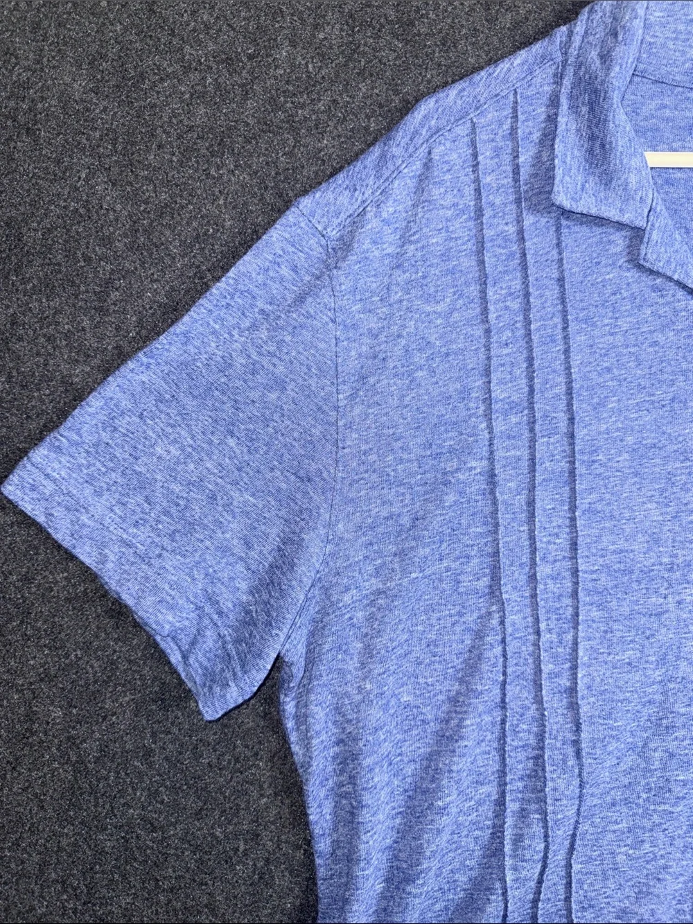 Banana Republic Men's Heathered Periwinkle Knit Shirt Jacket